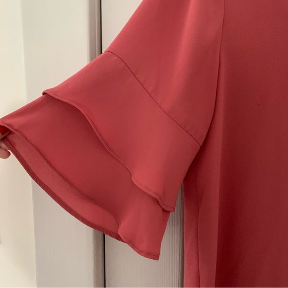 LOFT Pink Bell Sleeve Blouse - Picture 2 of 4
